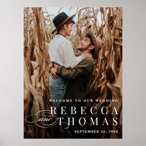 Classic Photo Wedding Welcome Poster