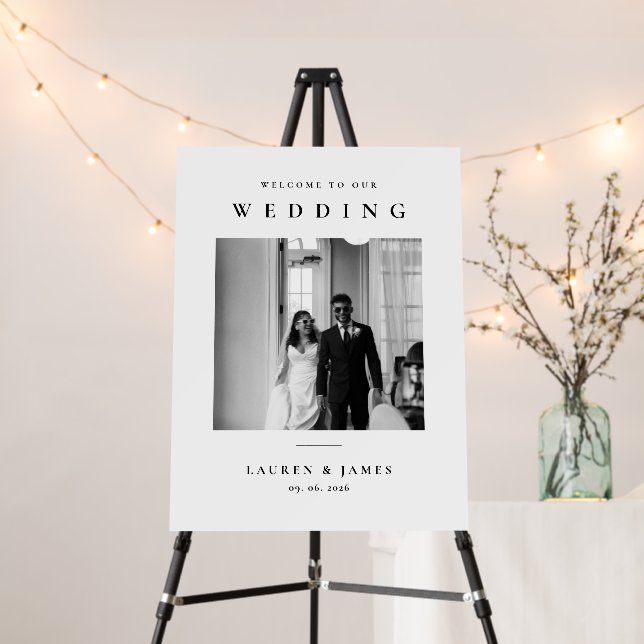 Classic Photo Wedding Welcome Sign (In Situ (Stand))