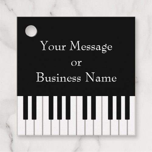 Classic Piano Keyboard Musical Occasion Custom Favor Tags