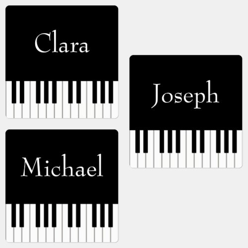 Classic Piano Keyboard Musicians Custom Name Labels