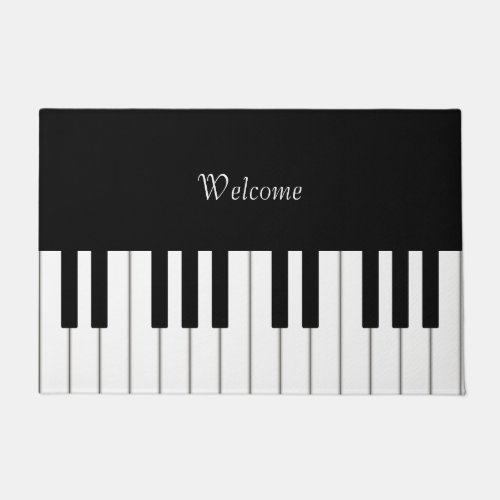 Classic Piano Keyboard Personalizable Doormat