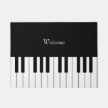Classic Piano Keyboard Personalizable Small Doormat