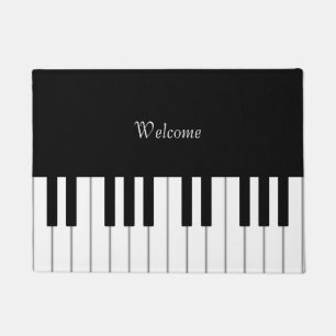 Classic Piano Keyboard Personalizable Small Doormat