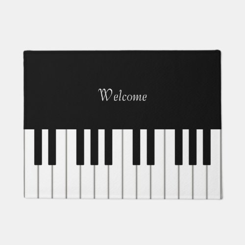 Classic Piano Keyboard Personalizable Small Doormat