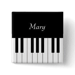 Classic Piano Keyboard Personalized Music Button