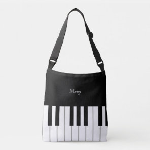 Classic Piano Keyboard Personalized Music Crossbody Bag