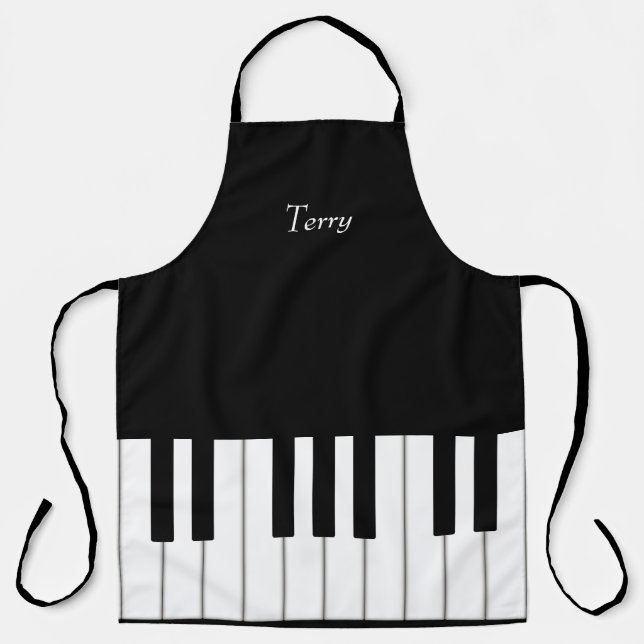 Classic Piano Keyboard Personalized Music Lover's Apron (Front)