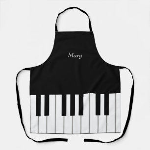 Classic Piano Keyboard Personalized Music Lover's Apron