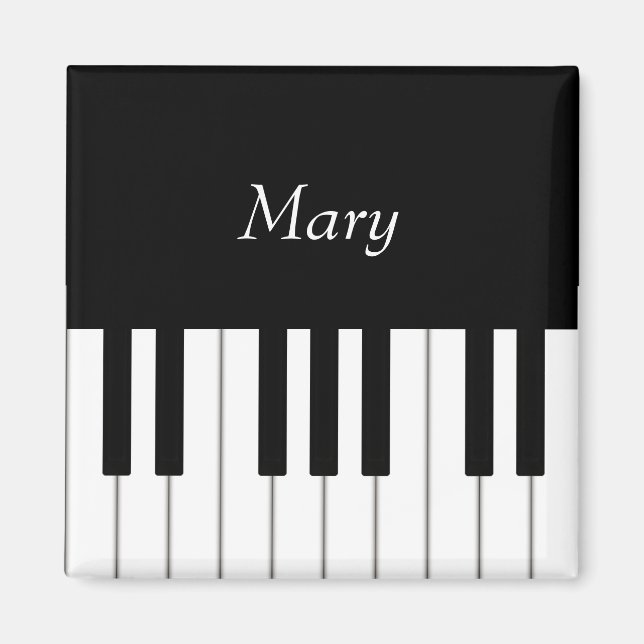 Classic Piano Keyboard Personalized Music Magnet (Front)