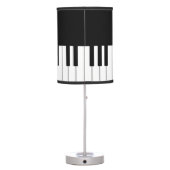 Classic Piano Keyboard Personalized Music Table Lamp (Back)