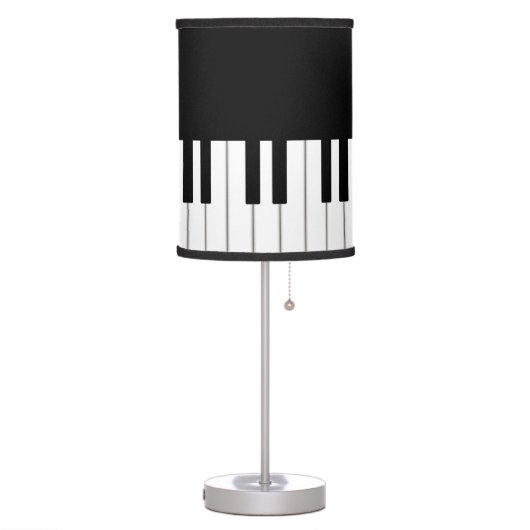 Classic Piano Keyboard Personalized Music Table Lamp (Left)