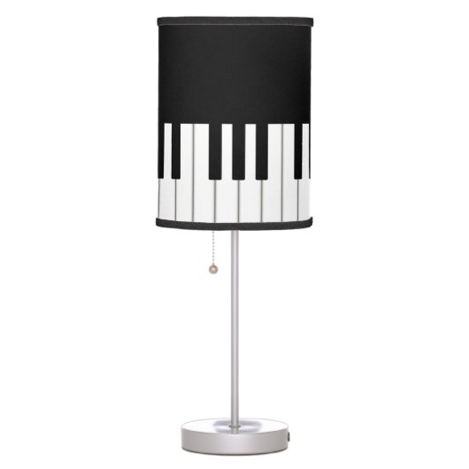 Classic Piano Keyboard Personalized Music Table Lamp (Right)