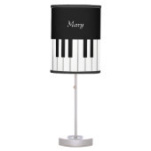 Classic Piano Keyboard Personalized Music Table Lamp (Front)
