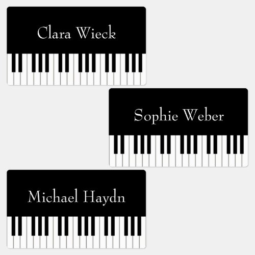 Classic Piano Keyboard Personalized Musician Name Labels