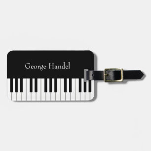 Classic Piano Keyboard Personalized Musician's Luggage Tag