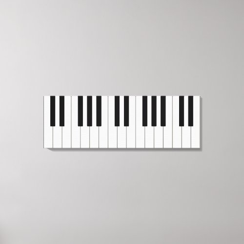 Classic Piano Keys Black  White Canvas Print