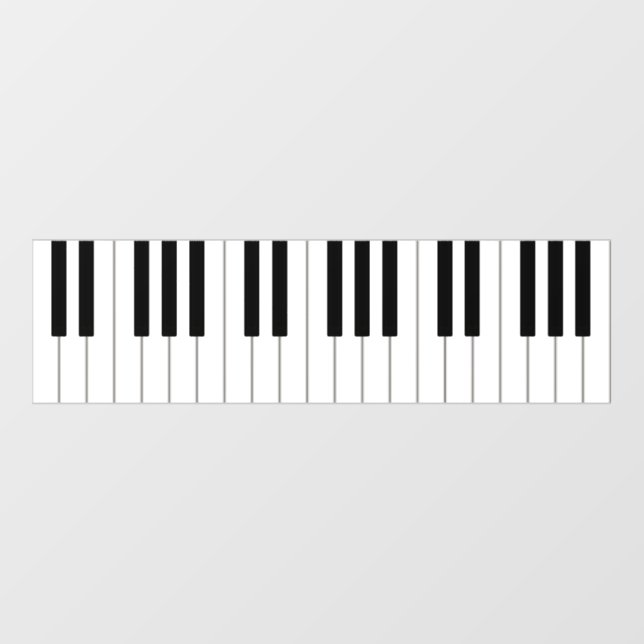 Classic Piano Keys Musical Seamless Tile Wall Decal (Front)