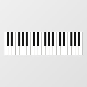 Classic Piano Keys Musical Seamless Tile Window Cling
