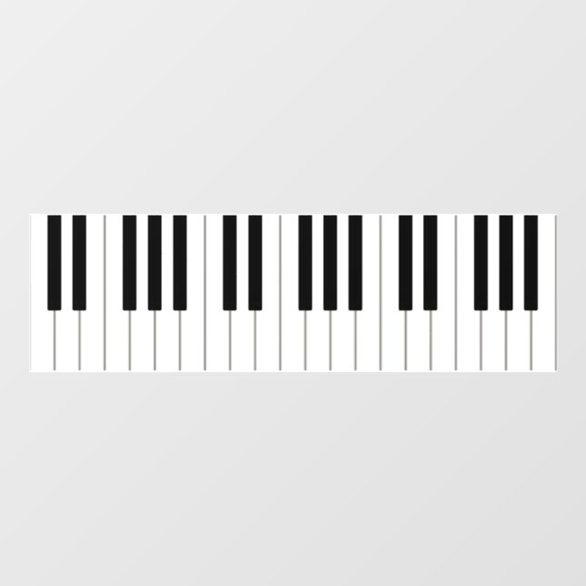 Classic Piano Keys Musical Seamless Tile Window Cling (Sheet)