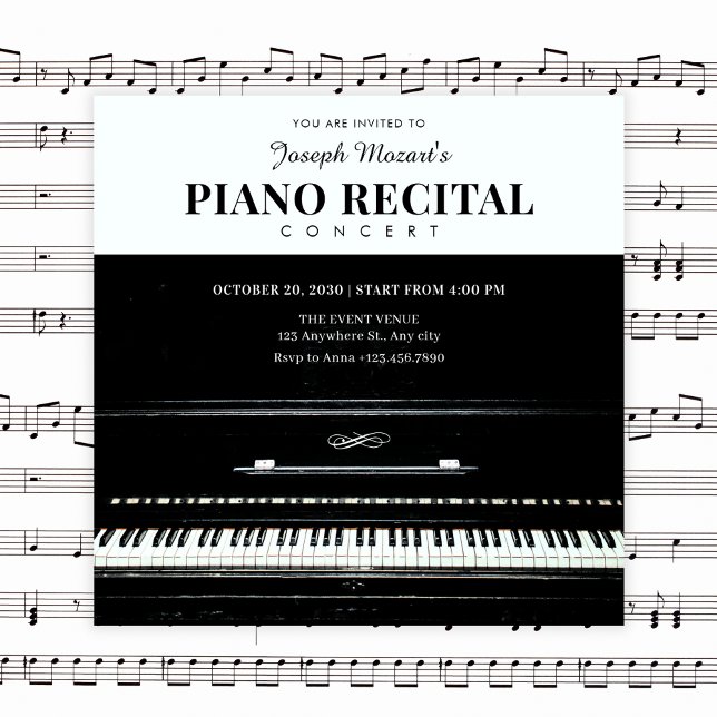 Classic Piano Recital Invitation (Creator Uploaded)