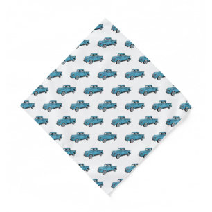 Classic pick up truck cartoon illustration bandana