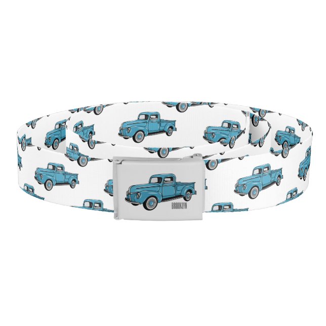 Classic pick up truck cartoon illustration belt (Coil)