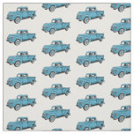 Classic pick up truck cartoon illustration fabric
