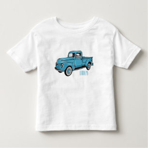 Classic pick up truck cartoon illustration toddler t-shirt