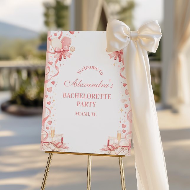 Classic Pickleball Garden Bachelorette Party Foam Board (Creator Uploaded)