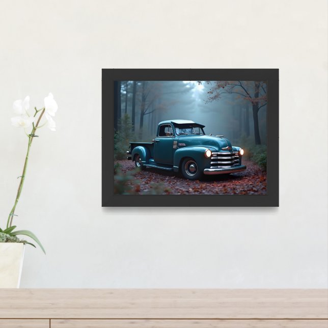 Classic Pickup Truck Framed Art (Entryway)