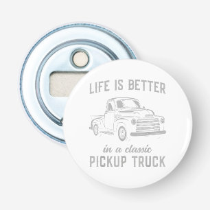 Classic Pickup Truck Guy Vintage Bottle Opener