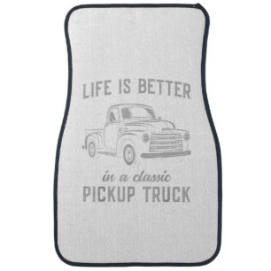 Classic Pickup Truck Guy Vintage Car Floor Mat