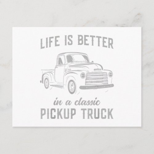 Classic Pickup Truck Guy Vintage Enclosure Card