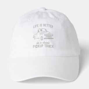 Classic Pickup Truck Guy Vintage Hat
