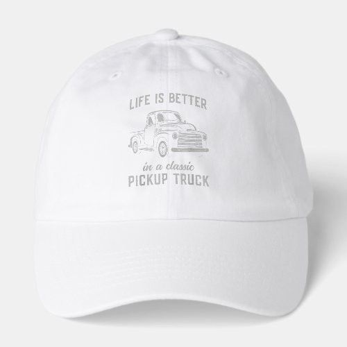 Classic Pickup Truck Guy Vintage Hat