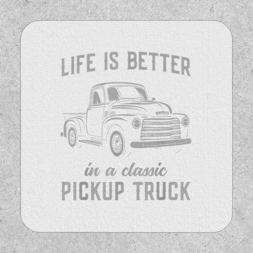 Classic Pickup Truck Guy Vintage Patch