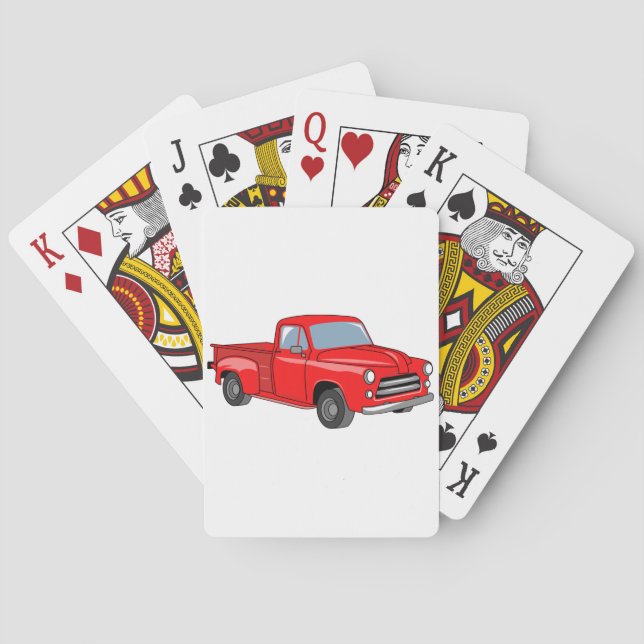 Classic Pickup Truck Poker Cards (Back)