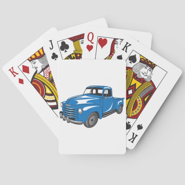 Classic Pickup Truck Poker Cards (Back)