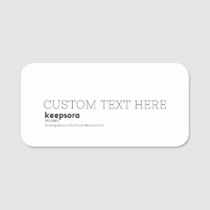 Classic Pin 3" X 1.5" Rectangle Dry Erase Name Tag