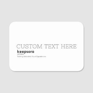 Classic Pin 3" X 2" Rectangle Dry Erase Name Tag