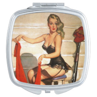 Classic PIN UP GIRL Compact Mirror