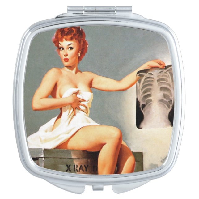 Classic PIN UP GIRL  Compact Mirror (Front)