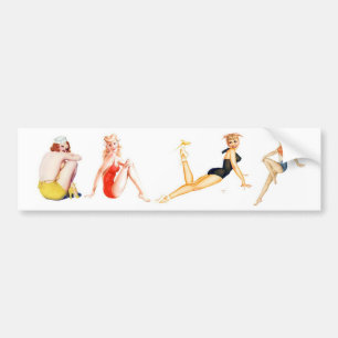 Classic Pin-Up Girls Bumper Sticker