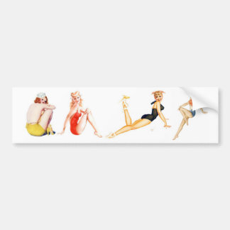 Classic Pin-Up Girls Bumper Sticker