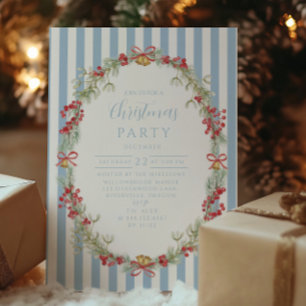 Classic Pinecone Family Christmas Invitation