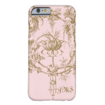 Classic Pink And Brown Toile Pattern Barely There Iphone 6 Case at Zazzle