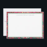 Classic Pink and Green Chinoiserie Note Card<br><div class="desc">Pink and Green Chinoiserie Flat Correspondence Card, a true embodiment of timeless elegance and personalized charm. It is perfect for sending heartfelt messages, expressing gratitude, or conveying well wishes. As a gift, this Chinoiserie Flat Correspondence Card allows you or a special someone someone else to send their sentiments with style...</div>