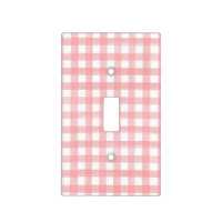 Classic Pink and White Gingham Plaid Patterned