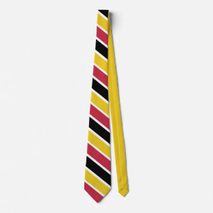 Classic Pink Black Yellow Angled Stripe Pattern Neck Tie