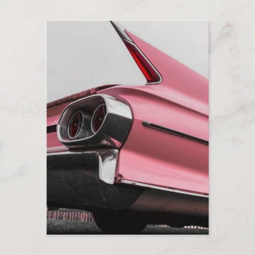 Classic Pink Cadillac Postcard
